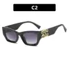 Gafas de sol cuadradas de alta gama de moda 2025 para mujer, ojo de gato a la moda, aspecto natural, de moda, gafas para adelgazar el rostro para hombre