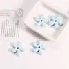 Flor de Cinco Pétalos INS Fresca Cuentas de Cerámica Agujero Recto Flor para Ensartar Cuentas Sueltas Accesorios para Colgante de Cadena de Teléfono Hecho a Mano DIY
