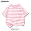 Ropa de Verano para Niños en stock Ropa para Niños Camiseta de Manga Corta de Color Sólido para Niños Camiseta de Media Manga a Rayas para Niños Medianos y Grandes Camiseta de Pelo Transfronterizo para Niños