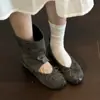 Diseño único, con dedos separados, bailarinas con lazo, para mujer, uso versátil de verano, tira de cuero plisado, botas de moda hasta la mitad de la pantorrilla