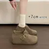 Sapatos Birkenstock Femininos 2026 Outono com Solado Grosso, Slip-On com Aumento Interno de Altura para Mulheres Baixas, Mocassins de Início de Outono