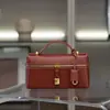 Nuevo Modelo 2025 Lp23 Bolsa Lonchera de Cuero Retro Gran Capacidad Casual Versátil Bolso de Hombro Cruzado Bolso Cuadrado Pequeño de Moda