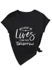 Porque Él Vive Yo Puedo Amazon Ebay Sitio Independiente Camiseta Casual Sencilla de Mujer Cuello en V Manga Corta