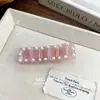 Grampo de Cabelo Retrô Coreano de Acetato com Pérolas Presilha Bico de Pato Moda Franja Lateral Acessório de Cabelo Adorno de Cabeça