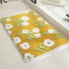 Alfombra de baño simple flocada, alfombra de cabecera de cachemir sintético, felpudo para el suelo del hogar, felpudo resistente a la suciedad para la entrada, felpudo para el recibidor del hogar