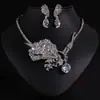 Conjunto de Collar y Pendientes de Flor de Rosa, Joyería Elegante para Mujer, Regalo para Cita, Novia, Dama de Honor, Joyería Transfronteriza de Oriente Medio