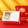 Calendario de Escritorio de Papel Año del Cordero 2027 Arte Publicidad Creativa Promoción Soporte de Papel para Escritorio Adorno de Calendario Estampado en Caliente Personalizado LOGOTIPO