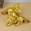 Un par de adornos de Pixiu volador de latón, Pixiu que atrae la riqueza para oficina, entrada y decoración del hogar