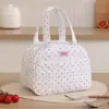 Bolsa para Fiambrera Semi-Circular Acolchada, Gran Capacidad, Bolsa de Almuerzo Portátil Transfronteriza, Bolsa Isotérmica para Llevar Comidas al Trabajo o la Escuela