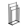 Estante de Hierro Forjado para Toallas de Baño, Barra para Secar Ropa sin Taladro, Estante de Almacenamiento para Mantas y Toallas de Baño en Sala de Estar, Estante de Pie