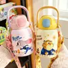 Termo Judy de Zootopia Acero Inoxidable Taza Elegante de Aspecto Premium para Estudiantes Mujeres y Niños Portátil Taza de Nick Barriga Grande