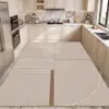 Felpudo Moderno Minimalista para Cocina, Alfombrilla de Cuero Limpiable y Resistente a Manchas, Antideslizante, Resistente al Aceite, Fácil de Mantener, Felpudo sin Lavado
