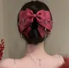 Venta Directa de Fábrica Hermoso Clip para el Cabello de Bebé de Aliento Negro de Princesa con Borla Francesa Clip de Lazo Versátil para la Parte Posterior de la Cabeza