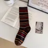 Meias Risadas Estilo Academia para Mulheres, Meias de Cano Médio Color-Blocking Retrô, Tendência Estilo Ins, Adequadas para Sapatos Birkenstock, Sem Costura, Meias Slouch JK Emagrecedoras