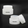 Atacado personalizado 45g50g simples branco boca larga pote oval de plástico para creme cosmético frasco de creme