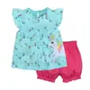 Comercio Exterior Ropa Infantil Verano Nuevo Transfronterizo Al por Mayor Hombres y Mujeres Bebé Manga Corta Pantalones Cortos Camiseta Conjunto de Dos Piezas