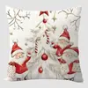 Fronha com Estampa de Rena de Natal Capa de Almofada de Sofá Estampada com Padrão de Rena Decoração de Casa para o Natal