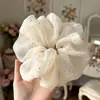 Malla Francesa Respiración de Bebé Pedrería Large Intestine Goma para el Cabello para Mujer Goma para el Cabello de Sensación de Alta Gama Goma para el Cabello Elegante Flor para el Cabello Banda de Goma