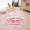 Alfombra Redonda de Dibujos Animados Linda para Habitación Infantil Alfombra de Dibujos Animados Dormitorio Mesita de Noche Alfombra de Piso Gruesa Cesta Colgante Silla de Computadora Piso