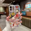 Nuevo producto de comercio exterior: funda de flor con línea artística adecuada para Apple 17pm, funda de teléfono artística, funda transparente de cobertura total para iPhone 16