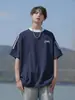 Camiseta Retrô Americana de Manga Curta para Homens e Mulheres, Novo Estilo de Verão, Design Solto, Estilo Japonês de Nicho, Marca Tendência Ins, Camiseta de Três Listras