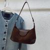 Bolsa Grande de Couro Vintage para Mulheres 2025 Outono/Inverno Nova Versátil Bolsa Transversal Color Block Bolsa de Ombro para Sob o Braço