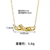 Nuevo Collar de Oro Arena Vietnamita Estilo Europeo y Americano Versátil Anillo de Circonio Cadena de Clavícula de Leopardo Joyería de Diseño de Lujo Ligero para Mujer