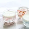 Taza para Velas Aromáticas DIY, Recipiente Redondo de Vidrio para Cera de Gelatina, Decoración Atmosférica para el Hogar, Restaurante, Bar y Accesorios de Fotografía