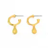 Pendientes de Lava Líquida Asimétricos Minimalistas Transfronterizos Europeos y Americanos para Mujer, Geniales y Elegantes, Pendientes Versátiles Casuales de Alta Sensibilidad