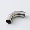 Codo Sanitario de Acero Inoxidable Extendido 304316L de 90 Grados Pulido Interno y Externo Soldado Borde Recto Tubería de Curva