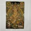 Estátua de Buda Tibetano Retrato Nepalês Brocado Guanyin Thangka Bordado Thangka Pintura de Decoração de Entrada Bordado Feito à Mão