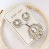 Set de Collar y Pendientes de Acero de Titanio de Alta Calidad, Nuevo Estilo Europeo y Americano, de Venta Caliente Transfronteriza, Joyería de Concha Genuina para Mujer, Precio Especial, Entrega Directa