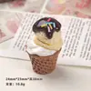 Accesorios de Resina para Manualidades de Dibujos Animados, Bolas de Helado 3D, Pegamento de Crema, Pinzas para el Cabello, Hebillas de Zapatos, Llaveros, Colgantes y Decoraciones