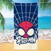 Toalla de playa Marvel Spider-Man de exportación transfronteriza, microfibra ultrafina, doble cara, absorbente, toalla de baño de playa de dibujos animados para niños