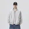 Chaqueta 2026 Primavera/Otoño Ropa Exterior para Hombre Joven de Moda Corte Holgado Cuello Alto Retro Americano Casual Versátil Ropa de Trabajo