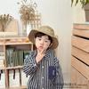 Chapéu de pescador infantil estilo coreano para primavera e outono, novo, de secagem rápida, para meninos e meninas, Chapéu de Sol, proteção solar, chapéu de balde com personalidade, chapéu de sol para bebê