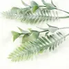 Planta Verde Simulada Spray Geada Branca Broto de Samambaia Folhas Persas Arranjo Floral DIY Lapela de Casamento Buquê Acessórios Decorativos
