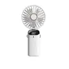 Nuevo Ventilador de Mano Mini Transfronterizo con Carga USB Portátil Silencioso Pequeño Ventilador con Pantalla Digital Plegable Pequeño Ventilador para Exteriores