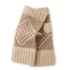 Luvas de Caxemira 100% Caxemira Pura Novo Estilo Color-Blocking Jacquard Masculinas e Femininas Luvas de Tricô Quentes para Outono e Inverno