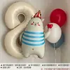 Globos de foil de oso de dibujos animados lindos para decoración de escena de fiesta de cumpleaños de niños y niñas y accesorios para fotos