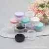 Caixa Redonda Preta 15g Frasco Transparente para Creme Frasco de Esmalte Caixa para Creme para Olhos Frasco Branco para Creme Facial 15g Frasco para Creme para as Mãos