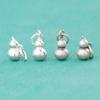 Nuevo colgante sólido pequeño de calabaza de plata esterlina s925, colgante de calabaza mate envejecido, pulsera de cuerda de mano DIY, accesorios de plata
