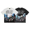 25 Venta al por mayor transfronteriza Tendencia de Belleza Emoción Mixta Serie de Diamantes Calientes Camisetas Sueltas de Manga Corta High Street Hip-Hop para Hombres y Mujeres en