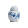 Latas de té de bambú pintadas a mano en azul y blanco de porcelana blanca Mi Yan, recipientes pequeños para almacenar té para el hogar, latas selladas portátiles de tamaño pequeño de estilo japonés