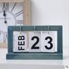 Calendario de madera maciza transfronterizo al por mayor, simple, creativo, de madera, para sala de estar, escritorio, estudio, tienda, bar, decoración, cambio de página