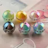 Anillo de 16 mm de Dos Colores Color UV Incrustado con Diamante Anillo de Ensueño Color AB Cuentas Redondas Cuentas Sueltas Cuentas Espaciadoras Accesorios para Pulsera Collar DIY