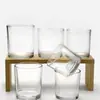 Taza de Vela de Aromaterapia Personalizada, Taza de Vidrio Transparente, Taza Vacía, Portavelas Simple, Taza Contenedora de Velas para el Hogar, Taza para Aceites Esenciales