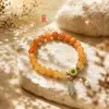 Pulsera de jade de seda dorada de Xinjiang natural al por mayor, pulsera de jade de bucle único naranja para hombres y mujeres, pulsera de jade que trae fortuna, pulsera de jade de la pared de Ge