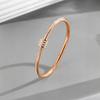 Pulsera para Mujer Estilo Europeo y Americano Nuevo Acero de Titanio Oro Rosa Incrustaciones de Diamante Chapado en Oro de 18K Venta al por Mayor con Diseño de Cielo Estrellado
