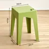 Taburete Cuadrado de Una Pieza Color Macarrón, Apilable, Ahorra Espacio, Resistente, Antideslizante de Plástico, Taburete para Mesa de Comedor para Uso Doméstico